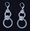 HoopLite™ Rhinestone earrings with 99.9% pure silver DuroPlate™ measuring 40mm with 16mm and 22mm rings