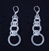 HoopLite™ Rhinestone earrings with 99.9% pure silver DuroPlate™ measuring 31mm with 12mm, 16mm and 22mm rings