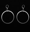 HoopLite™ smooth earrings with 99.99% pure silver matte DuroPlate™ measuring 44mm